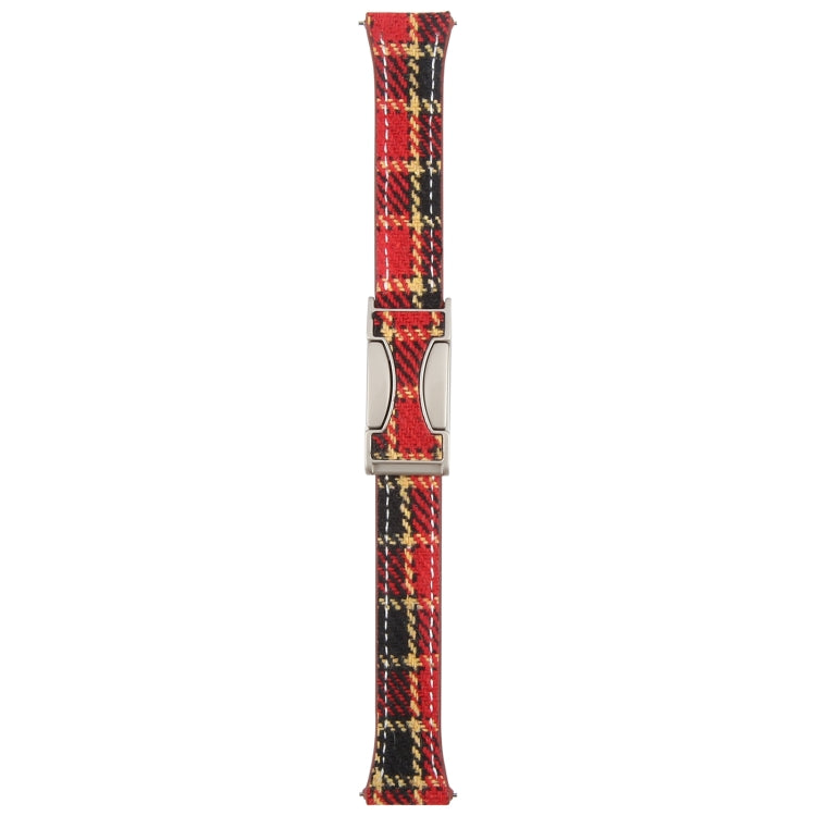 22mm Universal Slim Magnetic Buckle Napped Fabric Leather Watch Band(Red) - free shipping - PMc TechLife - Order now!