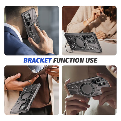 For Samsung Galaxy S25 Ultra 5G MagSafe Magnetic Shockproof Phone Case with Ring Holder(Dark Grey) - Galaxy S25 Ultra 5G Cases by PMC Jewellery | Online Shopping South Africa | PMC Jewellery | Buy Now Pay Later Mobicred