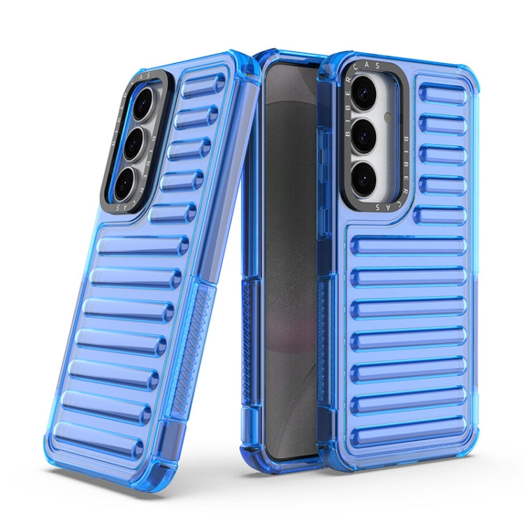 For Samsung Galaxy S25+ 5G High Transparency TPU Hybrid PC Airbag Phone Case(Transparent Blue) - Galaxy S25+ 5G Cases by PMC Jewellery | Online Shopping South Africa | PMC Jewellery | Buy Now Pay Later Mobicred