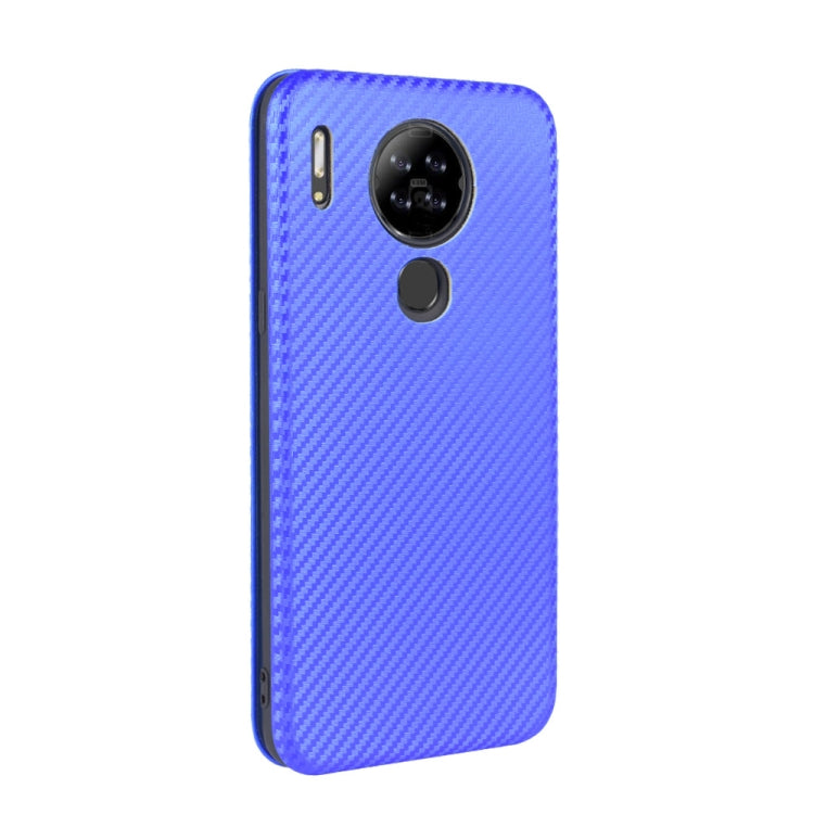 For Blackview A80 Carbon Fiber Texture Horizontal Flip TPU + PC + PU Leather Case with Card Slot(Blue) - More Brand by PMC Jewellery | Online Shopping South Africa | PMC Jewellery | Buy Now Pay Later Mobicred