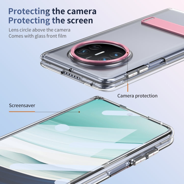 For Huawei Mate X3 Ice-Cold Holder PC Hybrid TPU Phone Case(Pink) - free shipping - PMC TechLife - Order now!