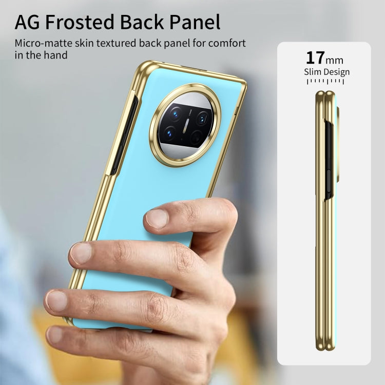 For Huawei Mate X3 Integrated AG Frosted Vacuum Plating Phone Case(Ice Blue) - Huawei Cases by PMC TechLife | Online Shopping South Africa | PMC TechLife | Buy Now Pay Later Mobicred