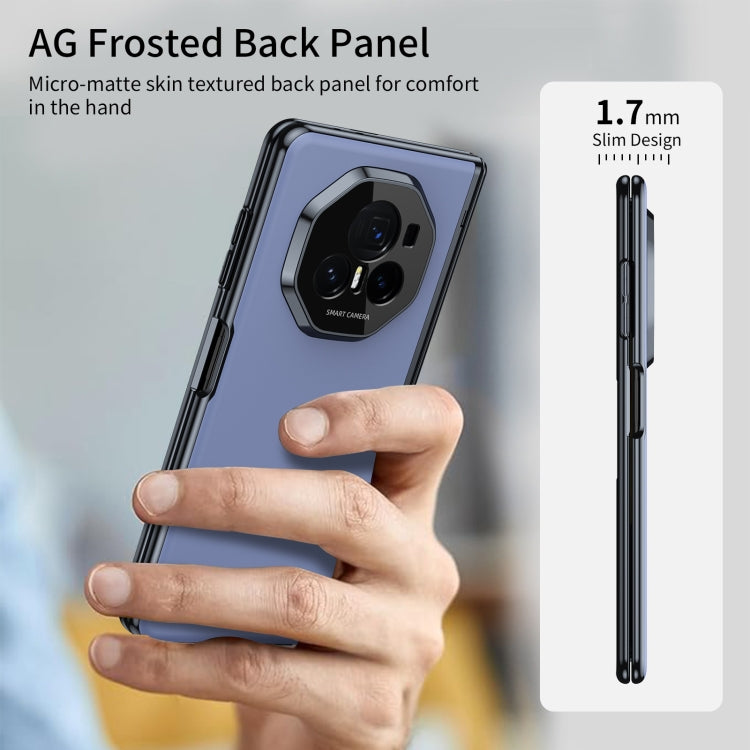 For Honor Magic V3 Integrated AG Frosted Vacuum Plating Phone Case(Blue) - Honor Cases by PMC TechLife | Online Shopping South Africa | PMC TechLife | Buy Now Pay Later Mobicred