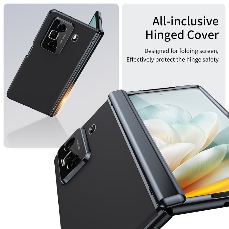 For Honor Magic Vs3 Integrated AG Frosted Vacuum Plating Phone Case(Black) - Honor Cases by PMC TechLife | Online Shopping South Africa | PMC TechLife | Buy Now Pay Later Mobicred