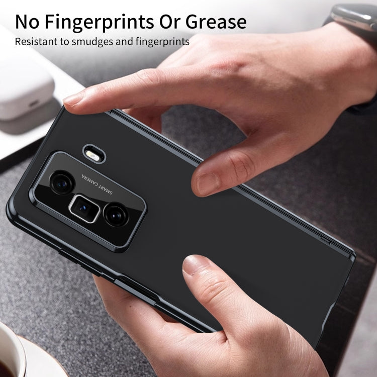 For Honor Magic Vs3 Integrated AG Frosted Vacuum Plating Phone Case(Black) - Honor Cases by PMC TechLife | Online Shopping South Africa | PMC TechLife | Buy Now Pay Later Mobicred