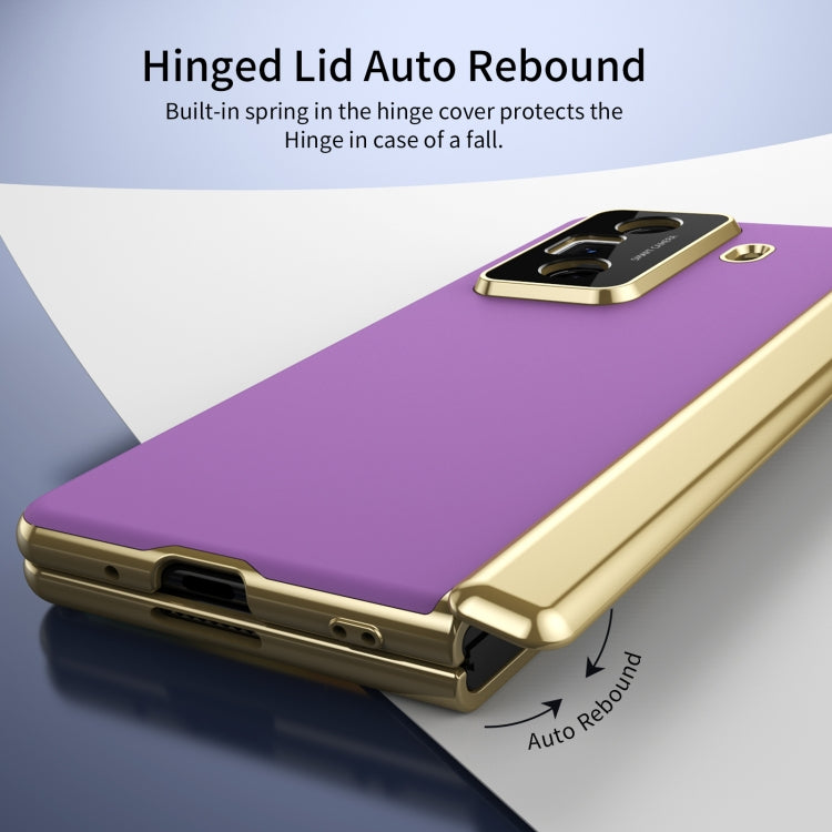For Honor Magic Vs3 Integrated AG Frosted Vacuum Plating Phone Case(Purple) - Honor Cases by PMC TechLife | Online Shopping South Africa | PMC TechLife | Buy Now Pay Later Mobicred