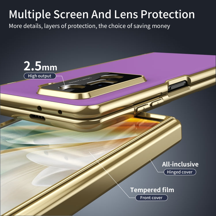 For Honor Magic Vs3 Integrated AG Frosted Vacuum Plating Phone Case(Purple) - Honor Cases by PMC TechLife | Online Shopping South Africa | PMC TechLife | Buy Now Pay Later Mobicred