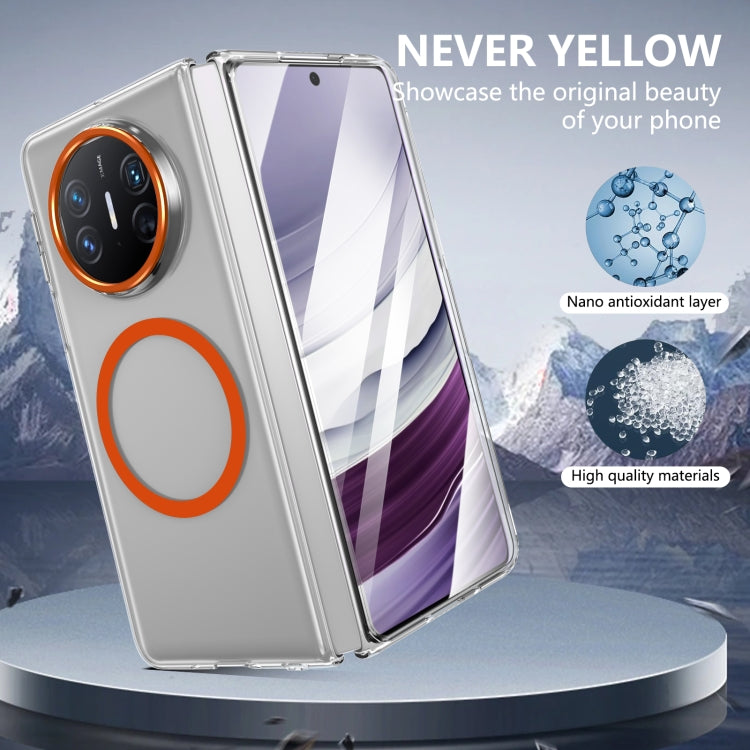 For Huawei Mate X3 lce Folding Series MagSafe Integrated Clear PC Phone Case(Orange) - Huawei Cases by PMC TechLife | Online Shopping South Africa | PMC TechLife | Buy Now Pay Later Mobicred