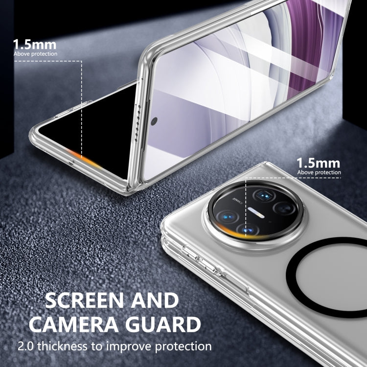 For Huawei Mate X3 lce Folding Series MagSafe Integrated Clear PC Phone Case(Black) - Huawei Cases by PMC TechLife | Online Shopping South Africa | PMC TechLife | Buy Now Pay Later Mobicred