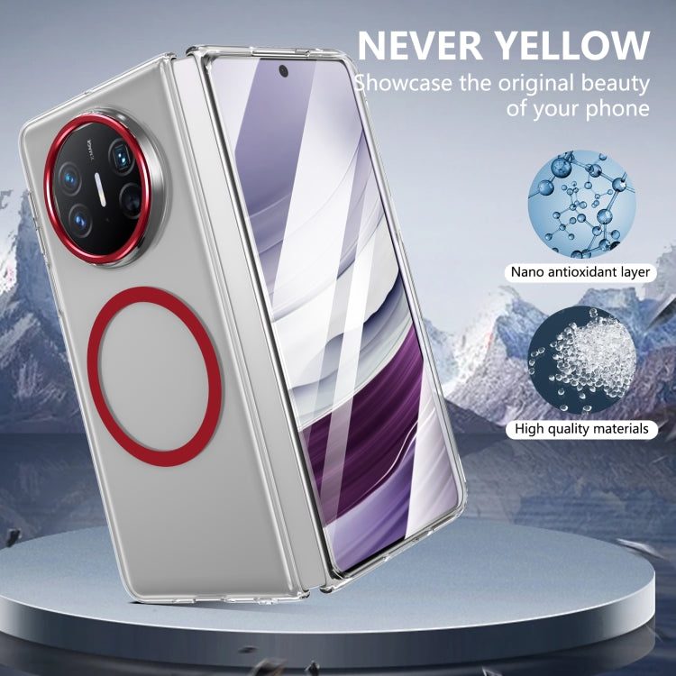 For Huawei Mate X3 lce Folding Series MagSafe Integrated Clear PC Phone Case(Red) - Huawei Cases by PMC TechLife | Online Shopping South Africa | PMC TechLife | Buy Now Pay Later Mobicred