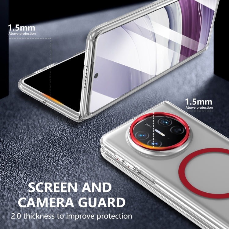 For Huawei Mate X3 lce Folding Series MagSafe Integrated Clear PC Phone Case(Red) - Huawei Cases by PMC TechLife | Online Shopping South Africa | PMC TechLife | Buy Now Pay Later Mobicred