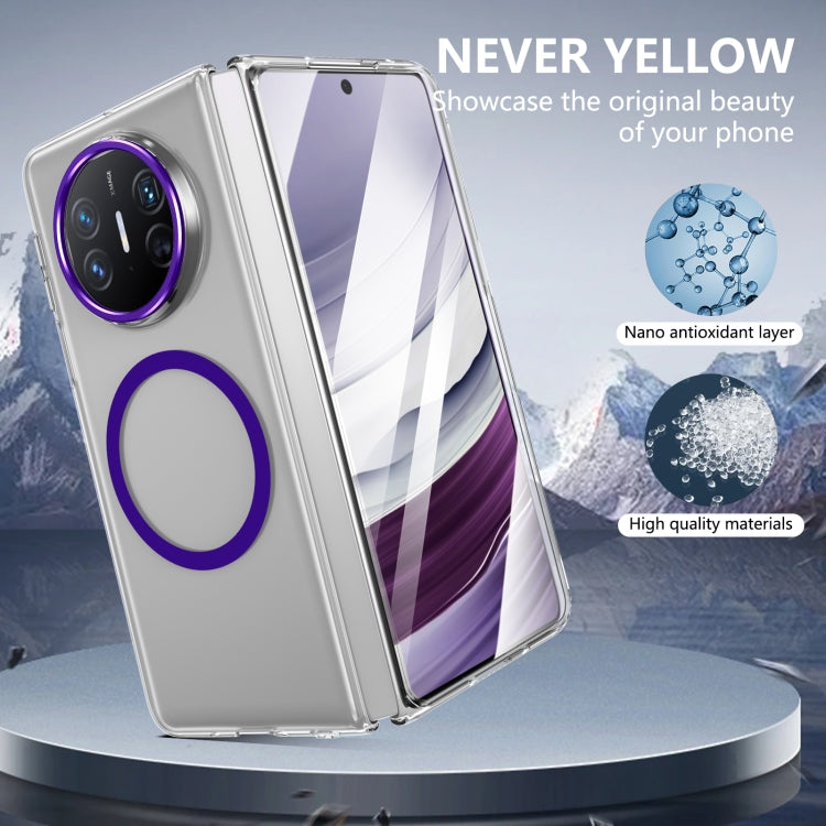 For Huawei Mate X3 lce Folding Series MagSafe Integrated Clear PC Phone Case(Purple) - Huawei Cases by PMC TechLife | Online Shopping South Africa | PMC TechLife | Buy Now Pay Later Mobicred