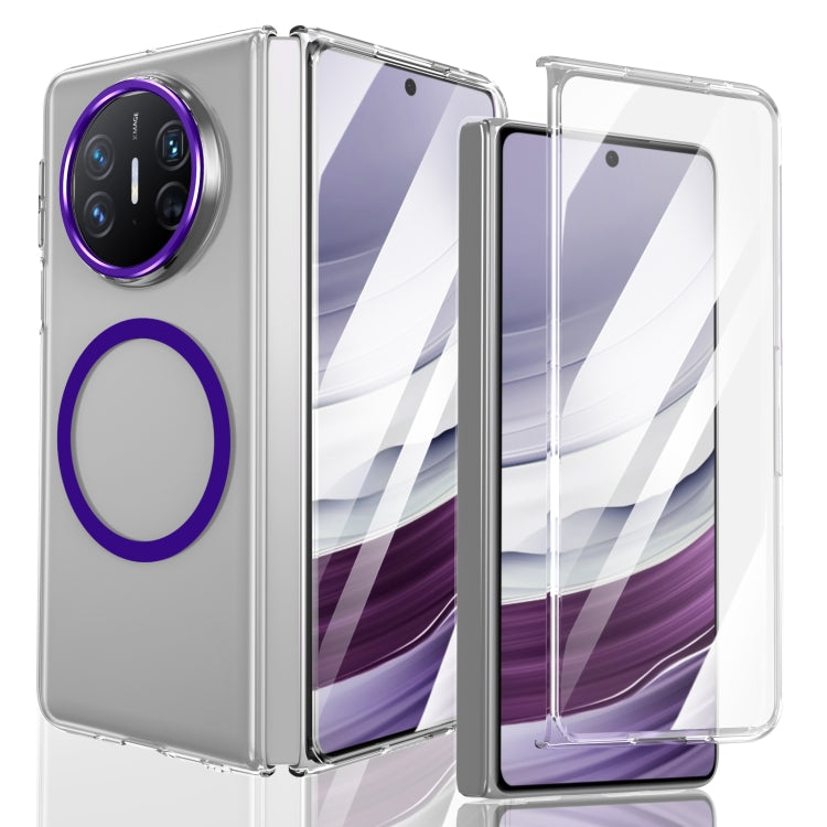 For Huawei Mate X5 lce Folding Series MagSafe Integrated Clear PC Phone Case(Purple) - Huawei Cases by PMC TechLife | Online Shopping South Africa | PMC TechLife | Buy Now Pay Later Mobicred
