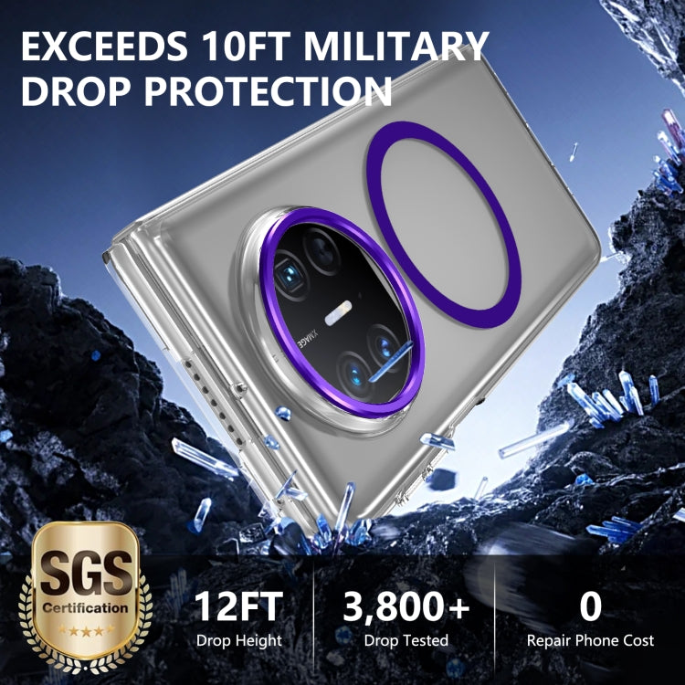 For Huawei Mate X5 lce Folding Series MagSafe Integrated Clear PC Phone Case(Purple) - Huawei Cases by PMC TechLife | Online Shopping South Africa | PMC TechLife | Buy Now Pay Later Mobicred