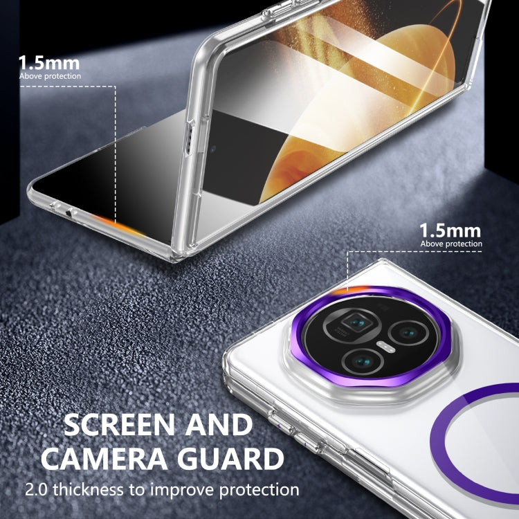 For Honor Magic V3 lce Folding Series MagSafe Integrated Clear PC Phone Case(Purple) - Honor Cases by PMC TechLife | Online Shopping South Africa | PMC TechLife | Buy Now Pay Later Mobicred