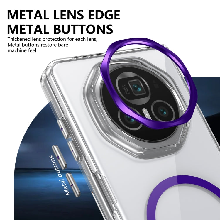 For Honor Magic V3 lce Folding Series MagSafe Integrated Clear PC Phone Case(Purple) - Honor Cases by PMC TechLife | Online Shopping South Africa | PMC TechLife | Buy Now Pay Later Mobicred