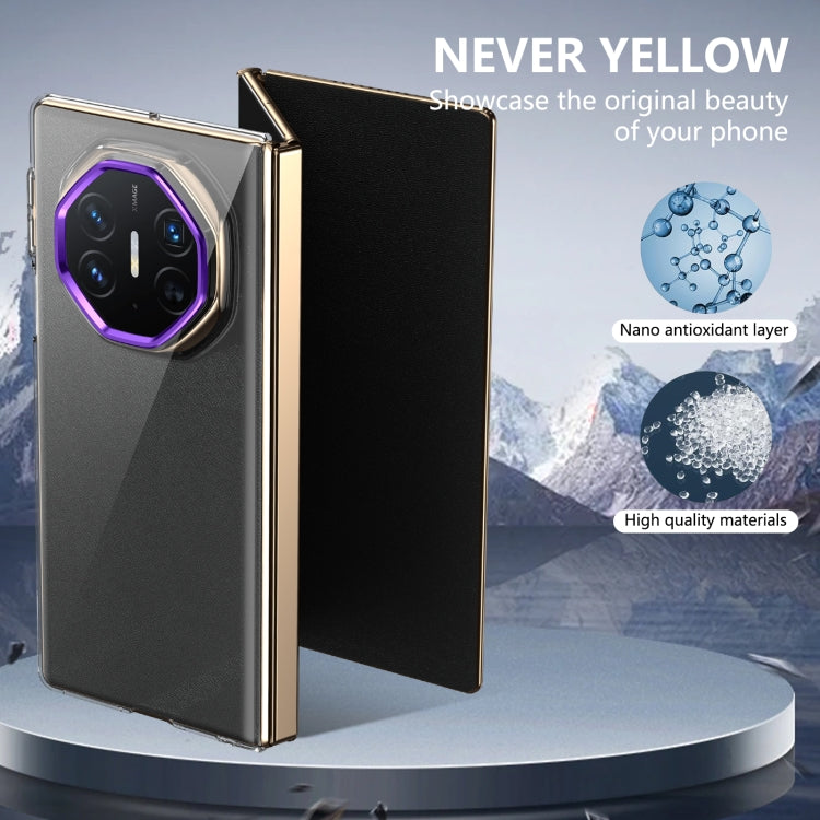 For Huawei Mate XT Ultimate Design lce Folding Series Integrated Clear PC Phone Case(Purple) - Huawei Cases by PMC TechLife | Online Shopping South Africa | PMC TechLife | Buy Now Pay Later Mobicred