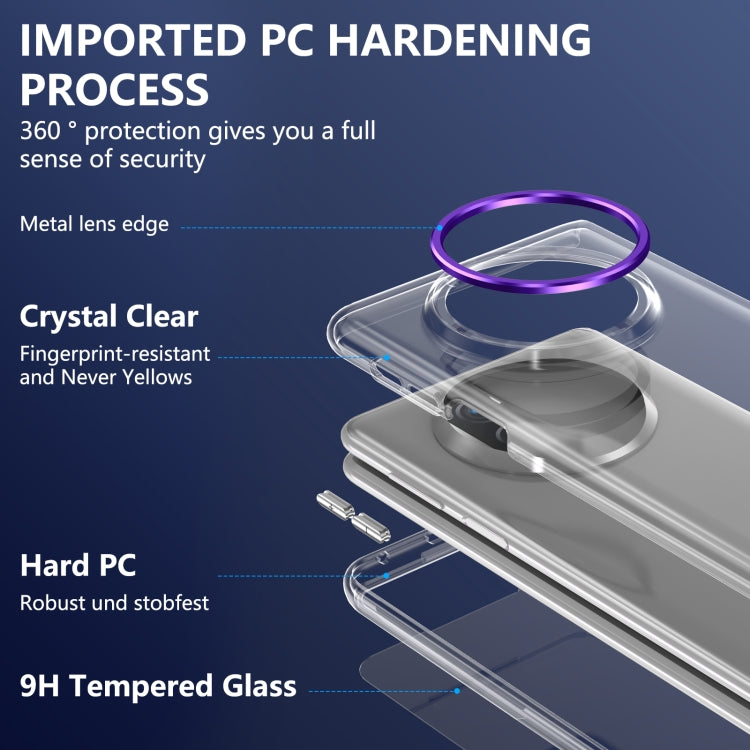 For Huawei Mate X5 lce Folding Series Integrated Clear PC Phone Case(Purple) - Huawei Cases by PMC TechLife | Online Shopping South Africa | PMC TechLife | Buy Now Pay Later Mobicred