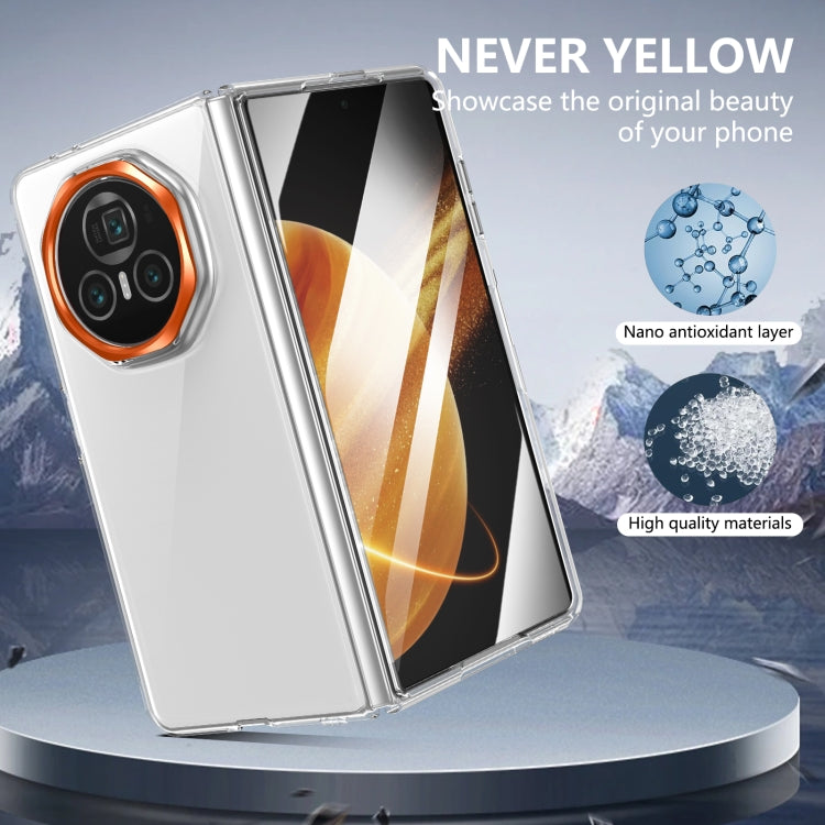 For Honor Magic V3 lce Folding Series Integrated Clear PC Phone Case(Orange) - Honor Cases by PMC TechLife | Online Shopping South Africa | PMC TechLife | Buy Now Pay Later Mobicred