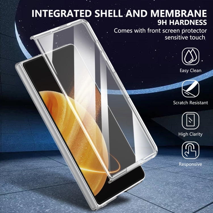 For Honor Magic V3 lce Folding Series Integrated Clear PC Phone Case(Orange) - Honor Cases by PMC TechLife | Online Shopping South Africa | PMC TechLife | Buy Now Pay Later Mobicred