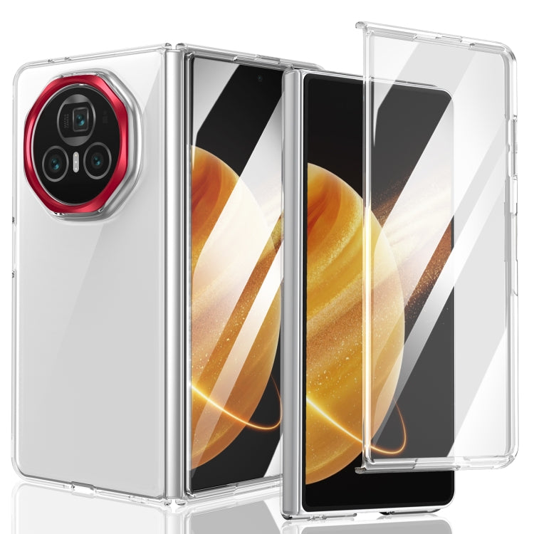 For Honor Magic V3 lce Folding Series Integrated Clear PC Phone Case(Red) - Honor Cases by PMC TechLife | Online Shopping South Africa | PMC TechLife | Buy Now Pay Later Mobicred
