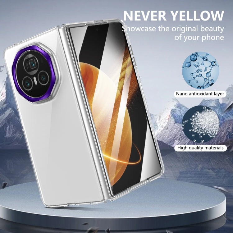 For Honor Magic V3 lce Folding Series Integrated Clear PC Phone Case(Purple) - Honor Cases by PMC TechLife | Online Shopping South Africa | PMC TechLife | Buy Now Pay Later Mobicred