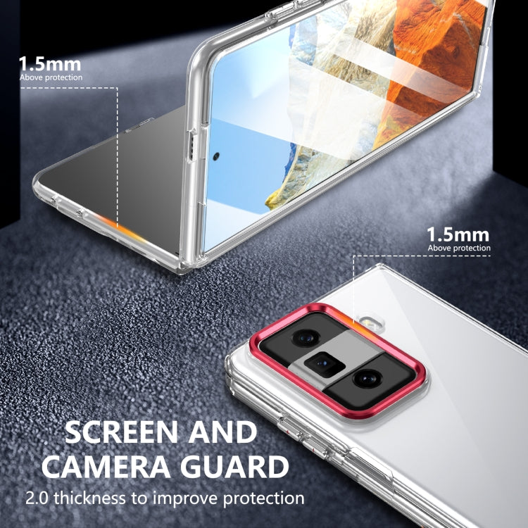 For Honor Magic Vs3 lce Folding Series Integrated Clear PC Phone Case(Red) - Honor Cases by PMC TechLife | Online Shopping South Africa | PMC TechLife | Buy Now Pay Later Mobicred
