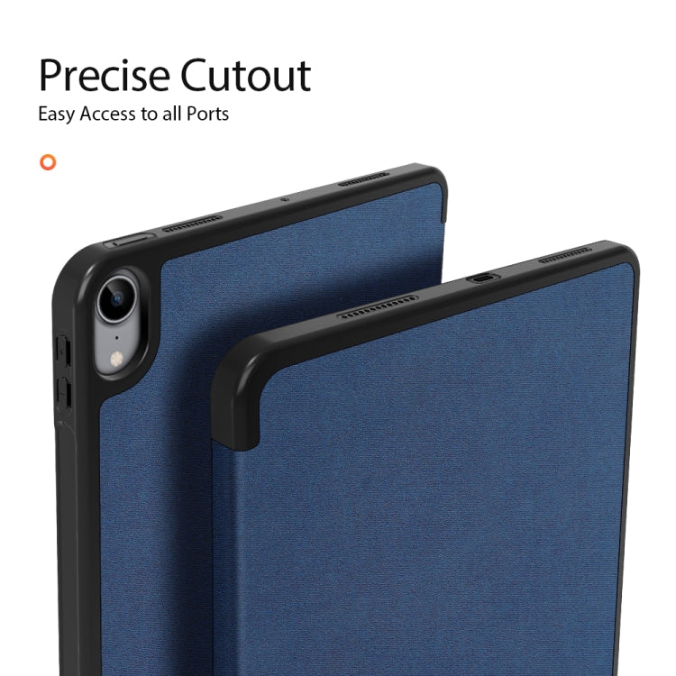 For iPad Air 11 2024 / 2022 / 2020 10.9 DUX DUCIS Domo Series Horizontal Flip Magnetic TPU + PU Leather Case with Three-folding Holder & Pen Slot(Blue) - iPad Air (2022) / (2020) 10.9 Cases by DUX DUCIS | Online Shopping South Africa | PMC Jewellery | Buy Now Pay Later Mobicred