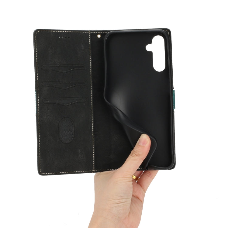 For Samsung Galaxy S25+ 5G Grid Stitching Leather Phone Case with Lanyard(Black) - Galaxy S25+ 5G Cases by PMC Jewellery | Online Shopping South Africa | PMC Jewellery | Buy Now Pay Later Mobicred