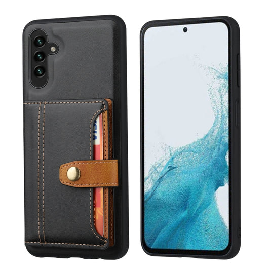 For Samsung Galaxy S25 5G Calfskin Card Slot TPU Hybrid PU Phone Case(Black) - Galaxy S25 5G Cases by PMC Jewellery | Online Shopping South Africa | PMC Jewellery | Buy Now Pay Later Mobicred