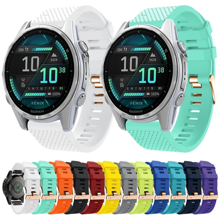 For Garmin 20mm Spotted Rose Gold Buckle Silicone Quick Release Watch Band(Yellow) - free shipping - PMC TechLife - Order now!