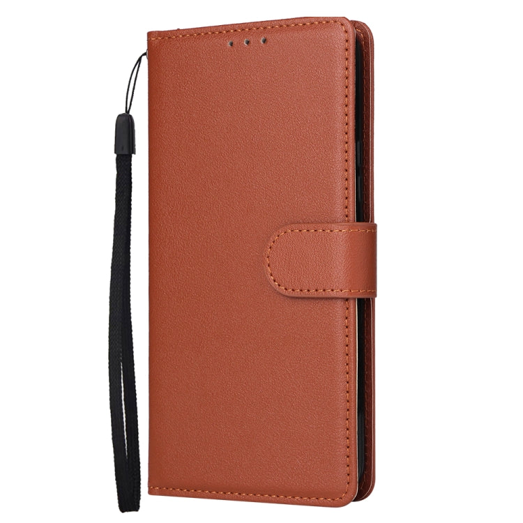 For Samsung Galaxy S25+ 5G 3-Card Slots Multifunctional Leather Phone Case(Brown) - free shipping - PMC Jewellery - Order now!