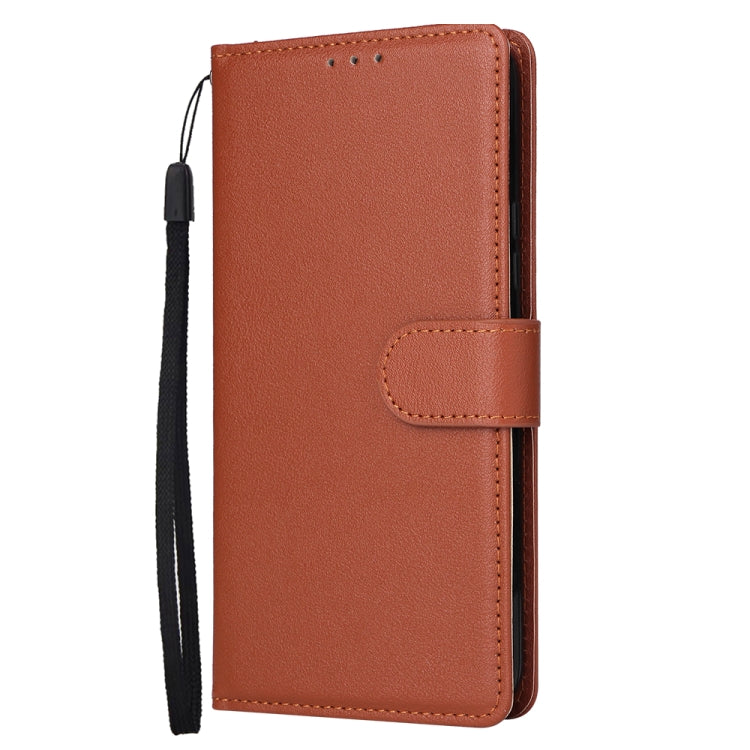 For Samsung Galaxy S25+ 5G 3-Card Slots Multifunctional Leather Phone Case(Brown) - Galaxy S25+ 5G Cases by PMC Jewellery | Online Shopping South Africa | PMC Jewellery | Buy Now Pay Later Mobicred