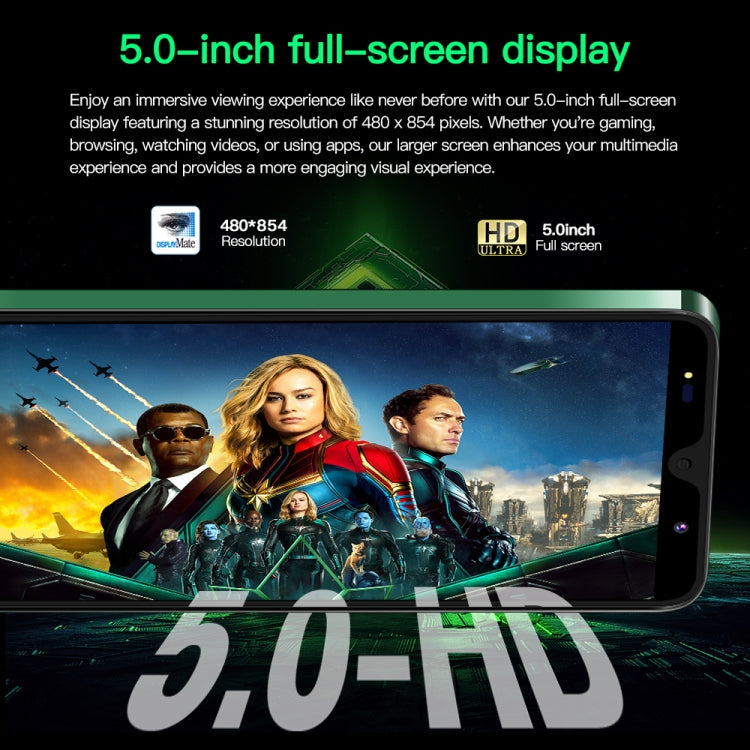 Povo6 Neo / DP29, 1GB+16GB, Face Identification, 5.0 inch Android 8.1 MTK6580M Quad Core, Network: 3G, Dual SIM, Plug:AU Plug(Green) - free shipping - PMc TechLife - Order now!
