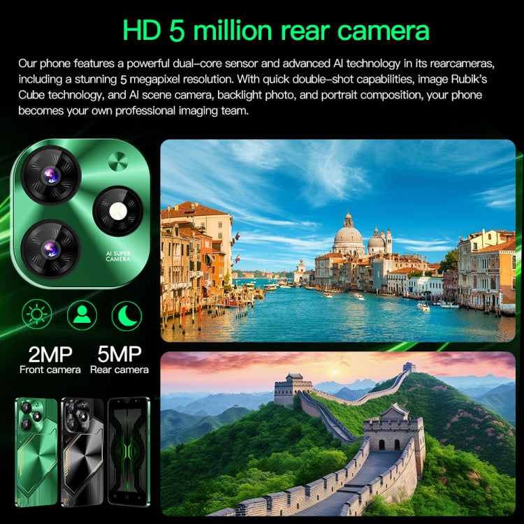 Povo6 Neo / DP29, 1GB+16GB, Face Identification, 5.0 inch Android 8.1 MTK6580M Quad Core, Network: 3G, Dual SIM, Plug:AU Plug(Green) - free shipping - PMc TechLife - Order now!