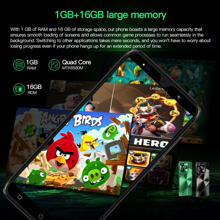 Povo6 Neo / DP29, 1GB+16GB, Face Identification, 5.0 inch Android 8.1 MTK6580M Quad Core, Network: 3G, Dual SIM, Plug:AU Plug(Green) - free shipping - PMc TechLife - Order now!