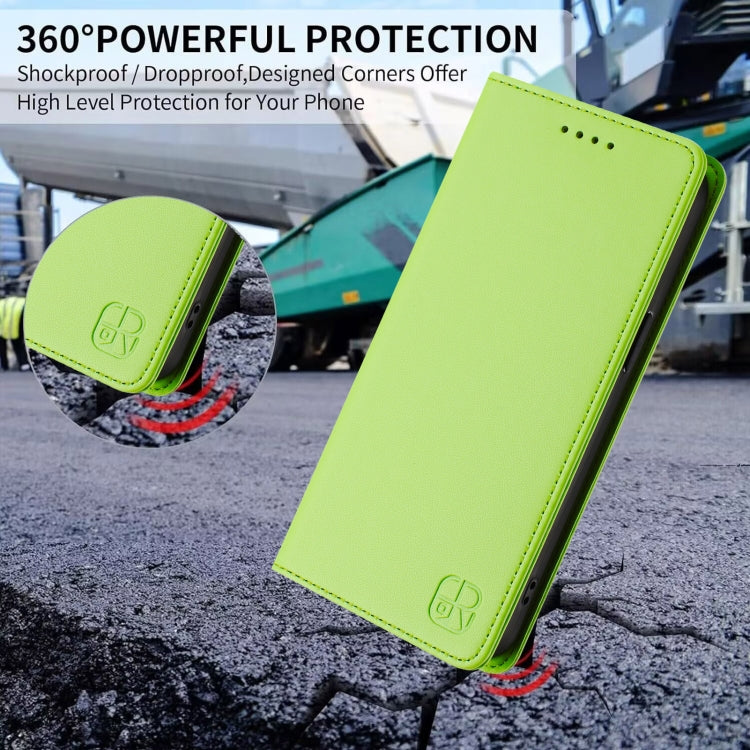 For Ulefone Note 14 RC01 Dual-Folded Magnetic Suction RFID Leather Phone Case(Grass Green) - Ulefone Cases by PMC TechLife | Online Shopping South Africa | PMC TechLife | Buy Now Pay Later Mobicred