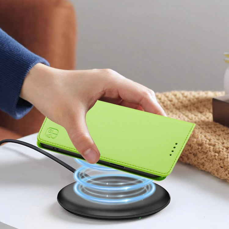 For Ulefone Note 14 RC01 Dual-Folded Magnetic Suction RFID Leather Phone Case(Grass Green) - Ulefone Cases by PMC TechLife | Online Shopping South Africa | PMC TechLife | Buy Now Pay Later Mobicred