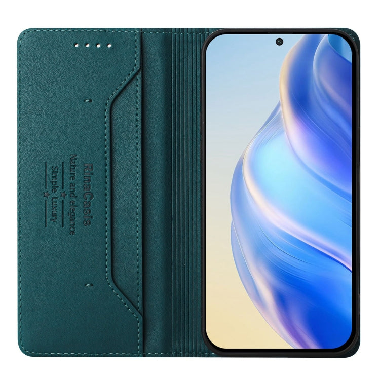 For Ulefone Note 16 Pro RC01 Dual-Folded Magnetic Suction RFID Leather Phone Case(Dark Green) - Ulefone Cases by PMC TechLife | Online Shopping South Africa | PMC TechLife | Buy Now Pay Later Mobicred