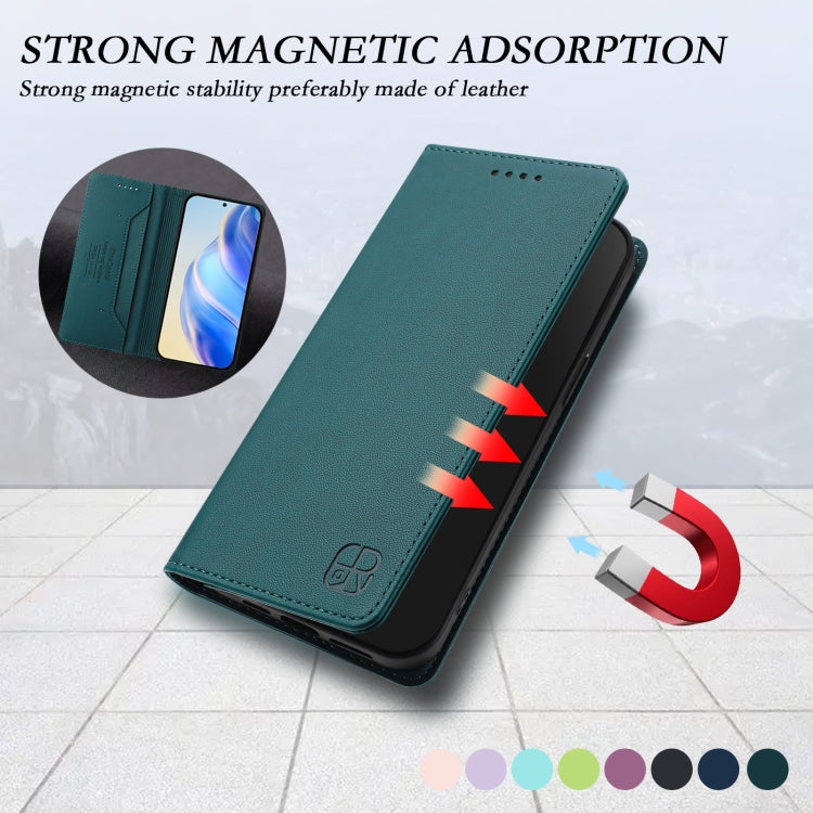 For Ulefone Note 16 Pro RC01 Dual-Folded Magnetic Suction RFID Leather Phone Case(Dark Green) - Ulefone Cases by PMC TechLife | Online Shopping South Africa | PMC TechLife | Buy Now Pay Later Mobicred