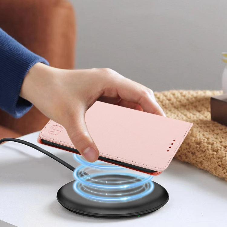 For Ulefone Note 17 Pro RC01 Dual-Folded Magnetic Suction RFID Leather Phone Case(Pink) - Ulefone Cases by PMC TechLife | Online Shopping South Africa | PMC TechLife | Buy Now Pay Later Mobicred