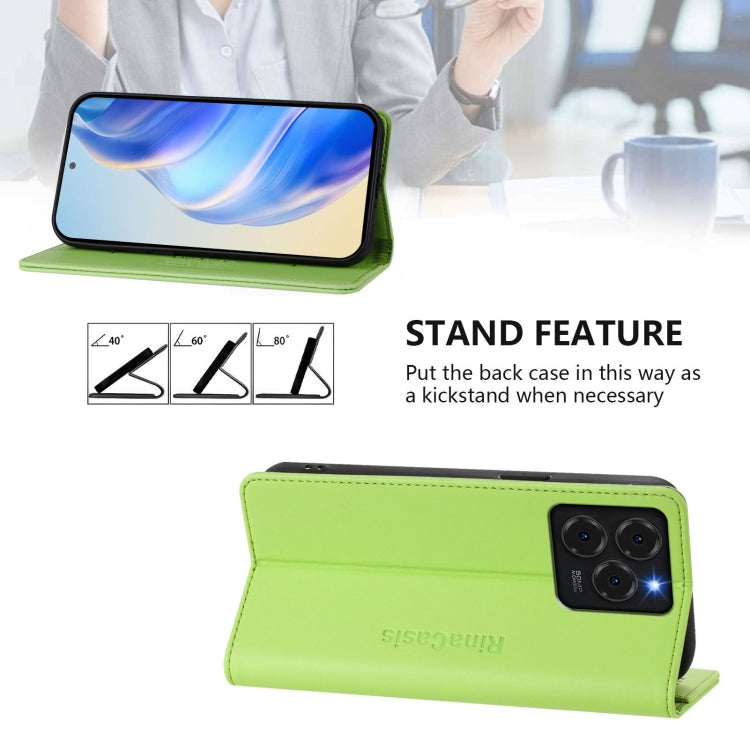 For Ulefone Note 20 Pro RC01 Dual-Folded Magnetic Suction RFID Leather Phone Case(Grass Green) - Ulefone Cases by PMC TechLife | Online Shopping South Africa | PMC TechLife | Buy Now Pay Later Mobicred