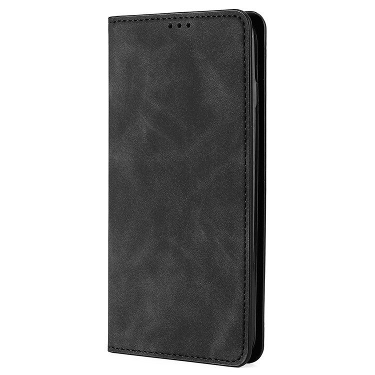 For Samsung Galaxy S25 Ultra 5G Skin Feel Magnetic Leather Phone Case(Black) - Galaxy S25 Ultra 5G Cases by PMC Jewellery | Online Shopping South Africa | PMC Jewellery | Buy Now Pay Later Mobicred