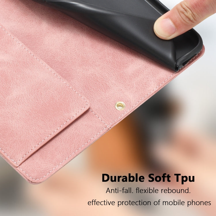 For Samsung Galaxy S25+ 5G Tulips Embossed Leather Phone Case with Lanyard(Pink) - free shipping - PMC Jewellery - Order now!