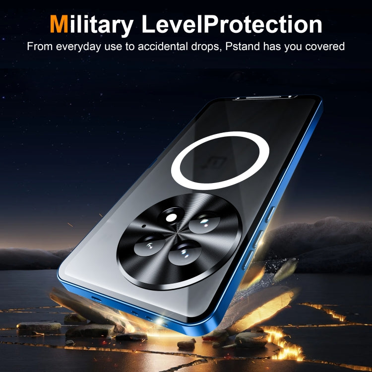 For OnePlus 13 MagSafe Magnetic Frosted Metal Phone Case(Blue) - OnePlus Cases by PMC TechLife | Online Shopping South Africa | PMC TechLife | Buy Now Pay Later Mobicred