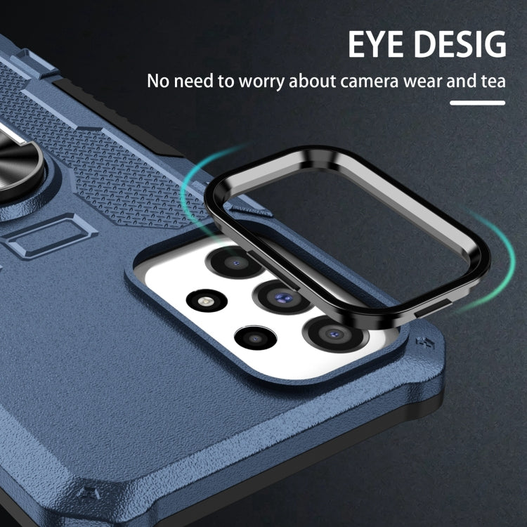 For Samsung Galaxy S25+ 5G Ring Holder Armor Hybrid Phone Case(Blue) - Galaxy S25+ 5G Cases by PMC Jewellery | Online Shopping South Africa | PMC Jewellery | Buy Now Pay Later Mobicred