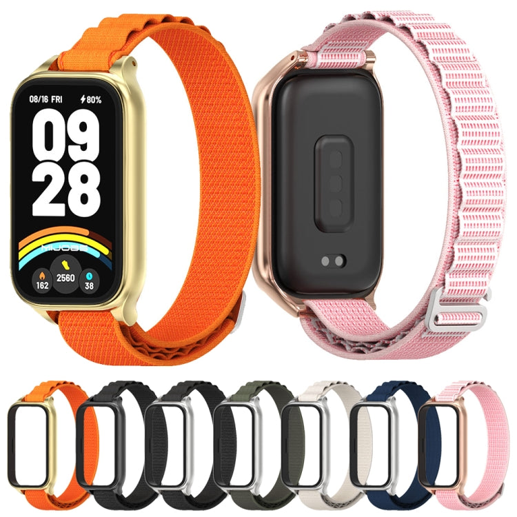 For Xiaomi Smart Band 9 Active / Redmi Band 3 Mijobs Metal Shell Nylon Watch Band(Black Silver) - free shipping - PMc TechLife - Order now!