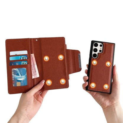 For Samsung Galaxy S25 Ultra 5G Multifunctional 7-Card Wallet Leather Phone Case(Brown) - Galaxy S25 Ultra 5G Cases by PMC Jewellery | Online Shopping South Africa | PMC Jewellery | Buy Now Pay Later Mobicred