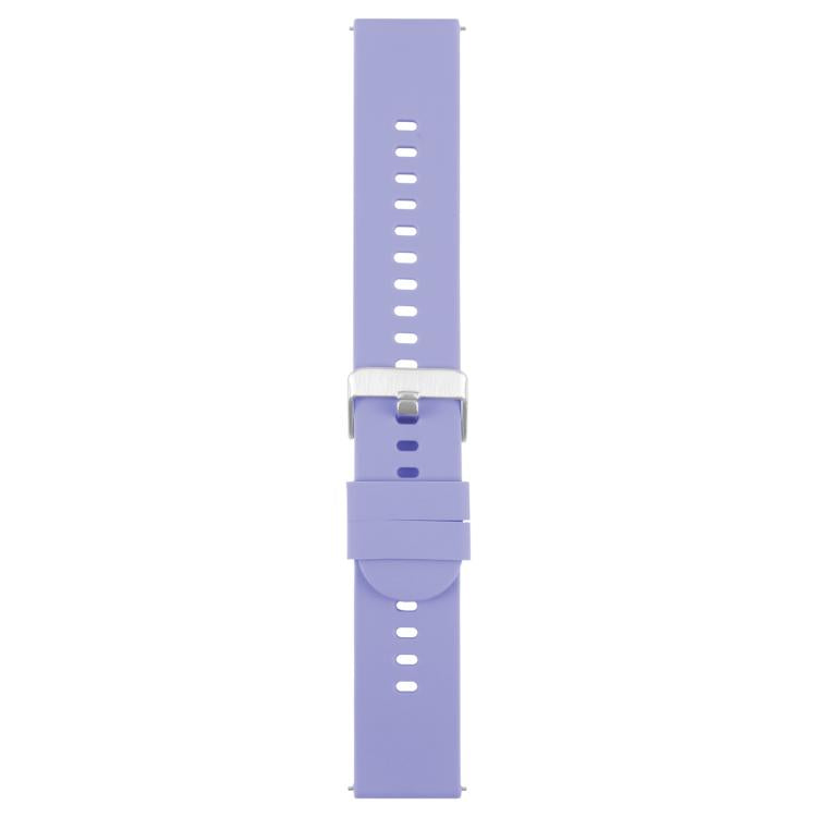 18mm Solid Color Steel Buckle Silicone Watch Band(Lavender Purple) - free shipping - PMc TechLife - Order now!