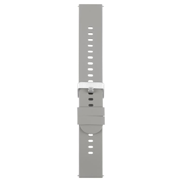 19mm Solid Color Steel Buckle Silicone Watch Band(Grey) - 20mm Bands by PMc TechLife | Online Shopping South Africa | PMc TechLife | Buy Now Pay Later Mobicred